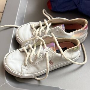 Polo by Ralph Lauren Kids Iridescent White Sneakers